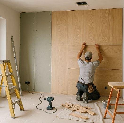 pose de cloisons bois et aménagements intérieurs