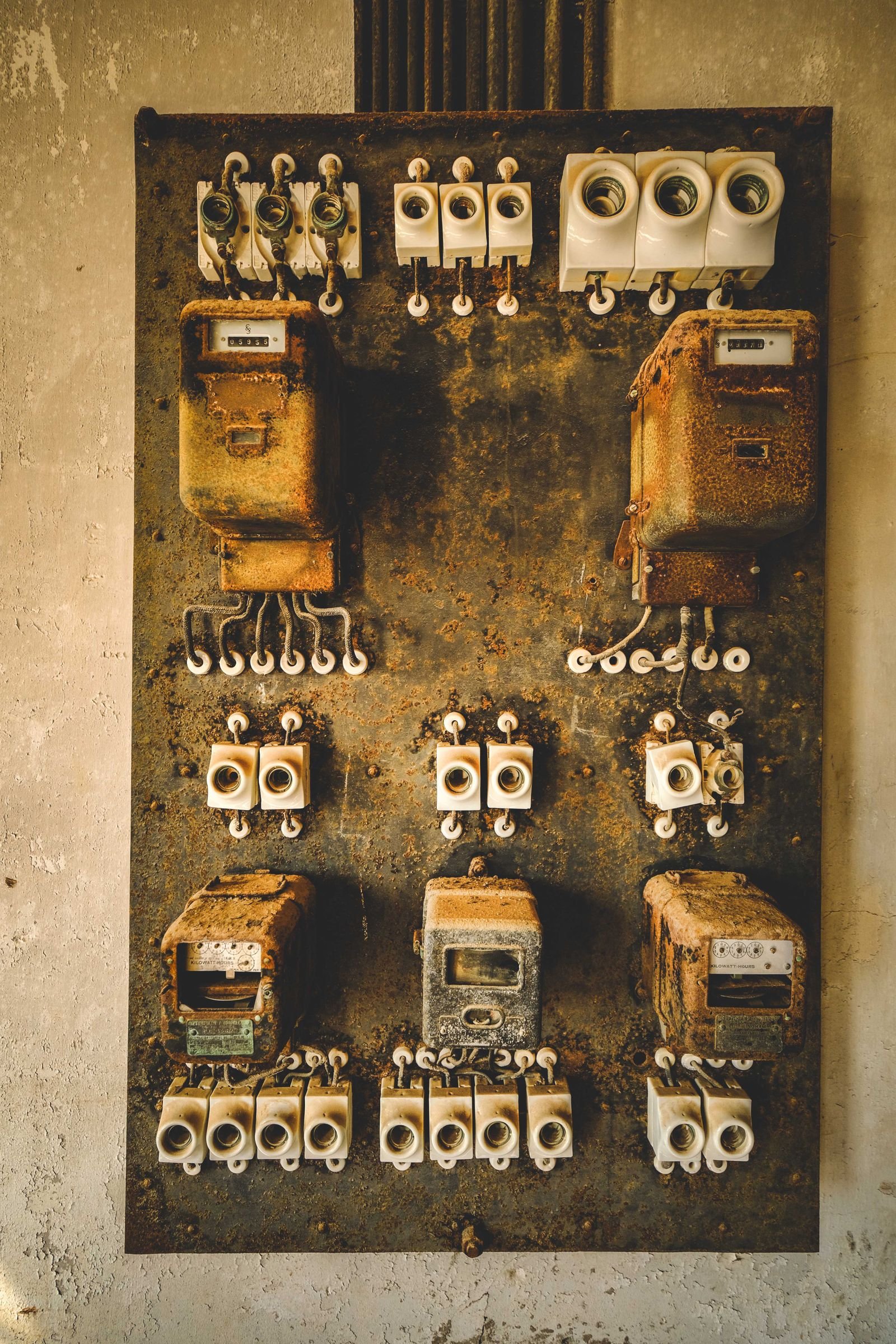 Électricité à Paris et en Île-de-France Ancien tableau électrique avec plusieurs dispositifs vétustes – Électricité Maison dans les Hauts-de-Seine (92)