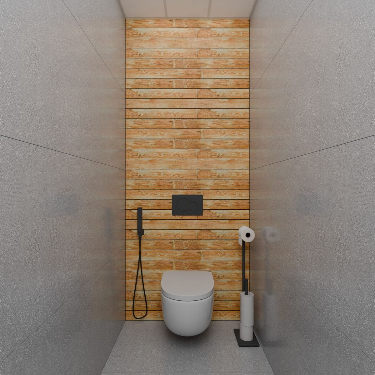 Artisans et métiers du bâtiment à Paris et en Île-de-France Habillage mural en bois dans des toilettes separees – Plaquiste en Essonne (91)
